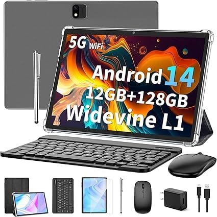 Android 14 Tablet with Keyboard: tableta 2 en 1 con Android 14 y teclado