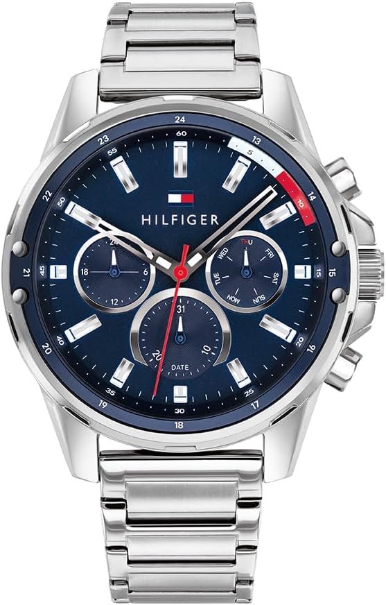 24 Tommy Hilfiger Reloj Analogico de Cuarzo Multifuncion para Hombre con Correa en Acero Inoxidable o en Silicona file
