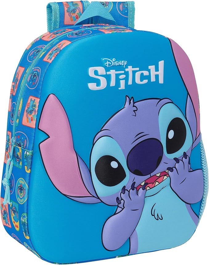 274 STITCH Mochila Escolar con Diseno 3D Color Azul 27x10x33 cm file