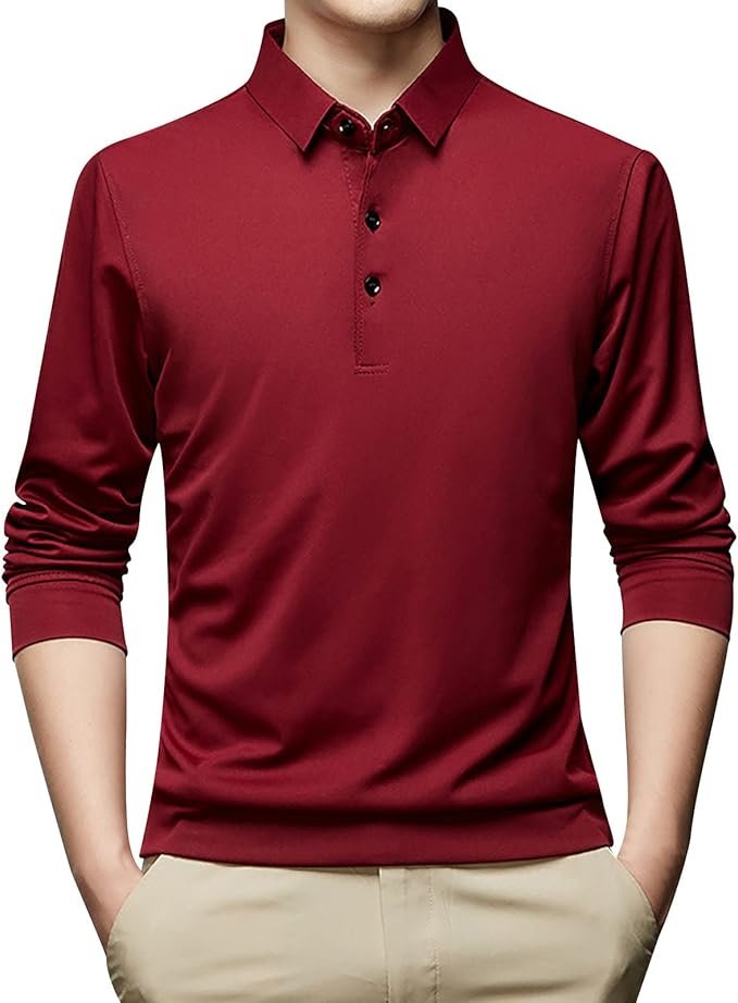 441 Camiseta polo de manga larga para hombre file