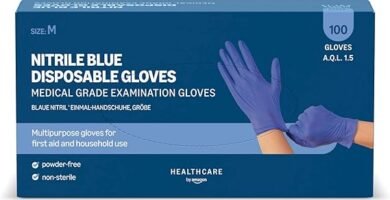 46 Amazon Basic Care Guantes desechables de nitrilo azul file