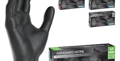 48 ARNOMED® Guantes nitrilo talla M Negro file